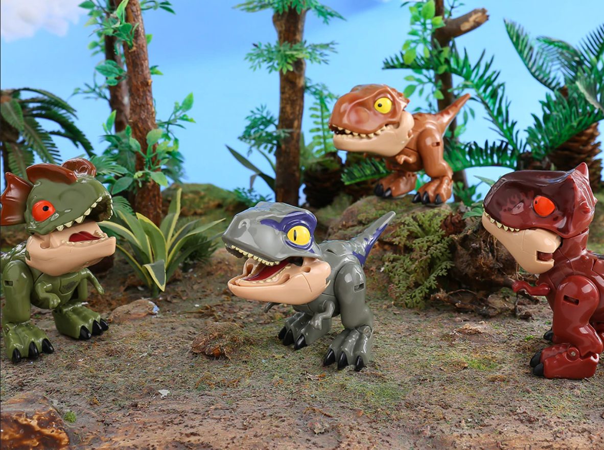 צעצועי דינוזאורים משנים צורה לרובוטריק