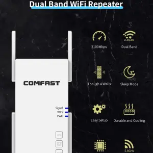 מגדיל טווח wifi אלחוטי חזק במיוחד 2100Mbps – תמונה 1
