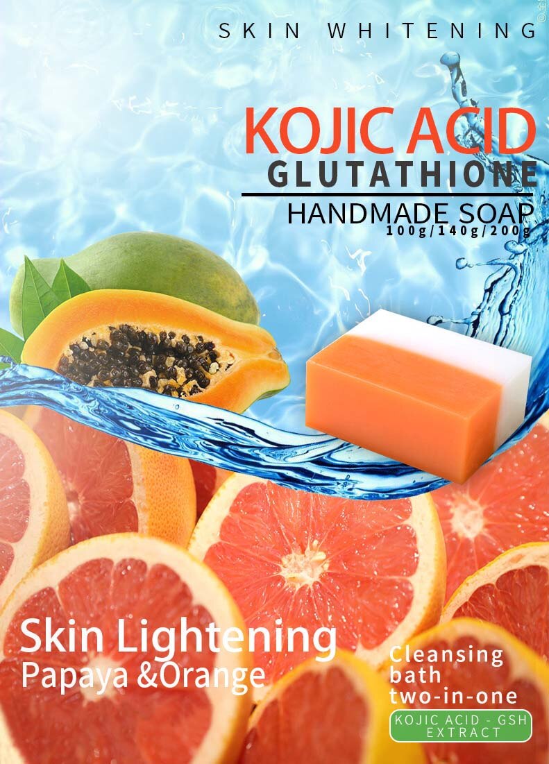 סבון חומצה קוג'ית מפפאיה ותפוז בעבודת יד