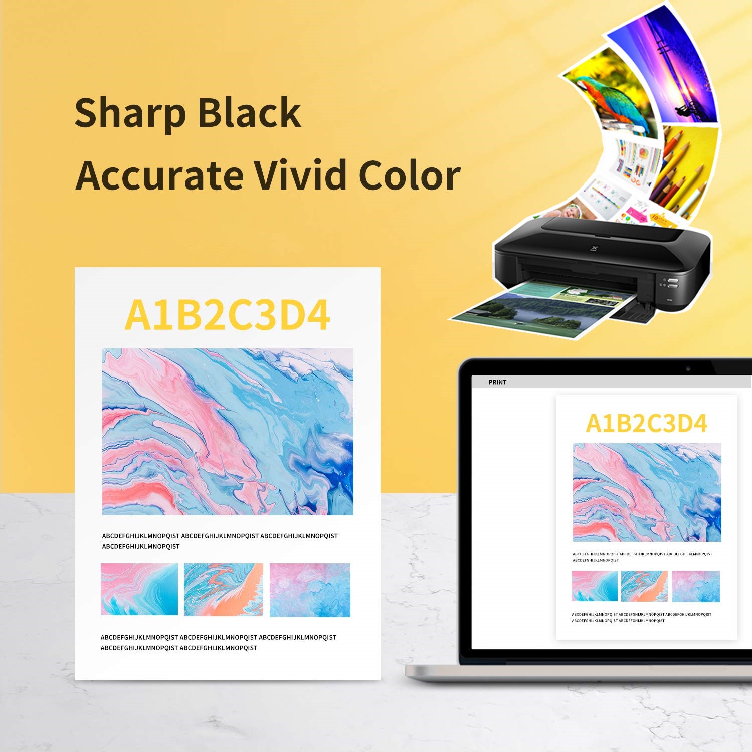 דיו למדפסת קנון Pixma צבעוני ושחור