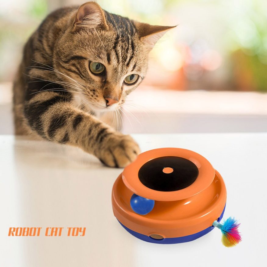 צעצוע לחתולים | רובוט צלחת מסתובבת
