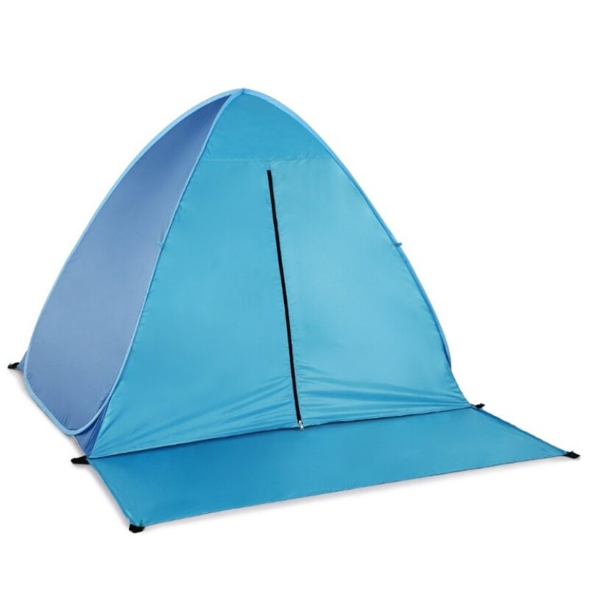 אוהל חוף מונע שמש וקרני UV בצבע כחול