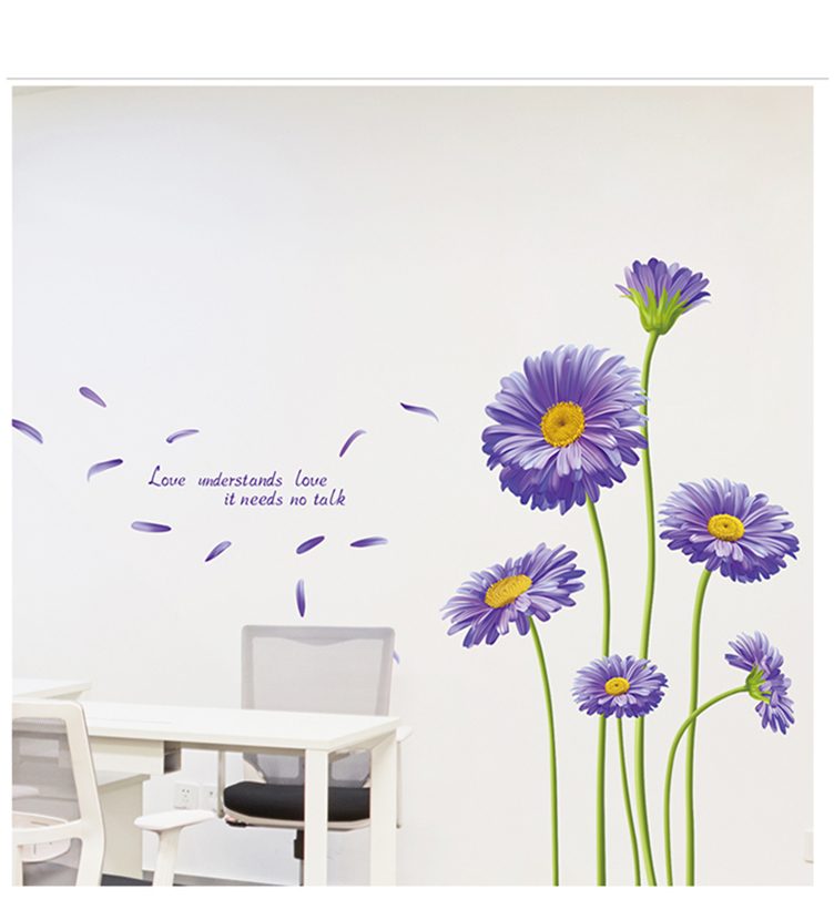 מדבקות קיר פרחים וחיות לחדרי ילדים