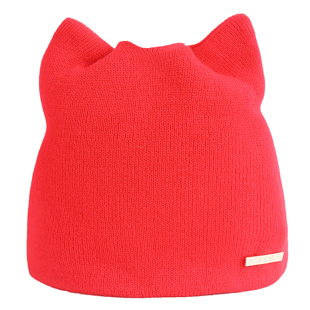כובע צמר לבנות בסגנון אוזני חתול