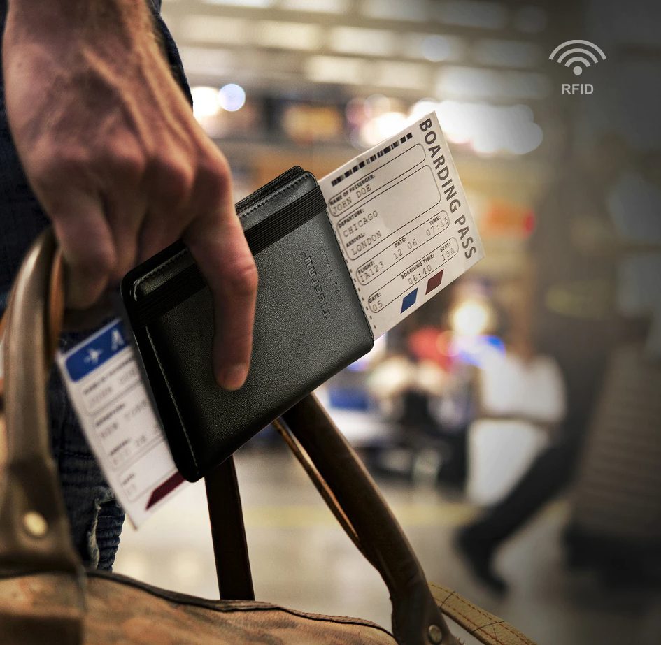 ארנק לדרכון ולנסיעות נגד גניבות RFID