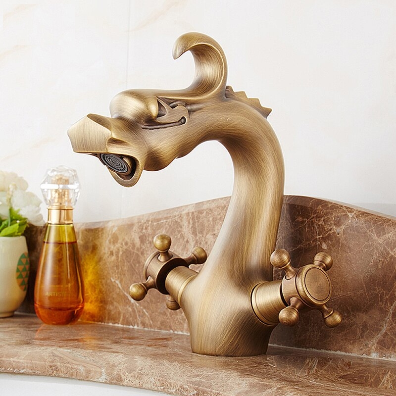 ברזים לכיור אמבטיה בעיצוב דרקון עתיק