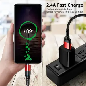 כבל טעינה יו אס בי מגנטי עבור סמסונג , אפל , Huawei Xiaomi Redmi – תמונה 3
